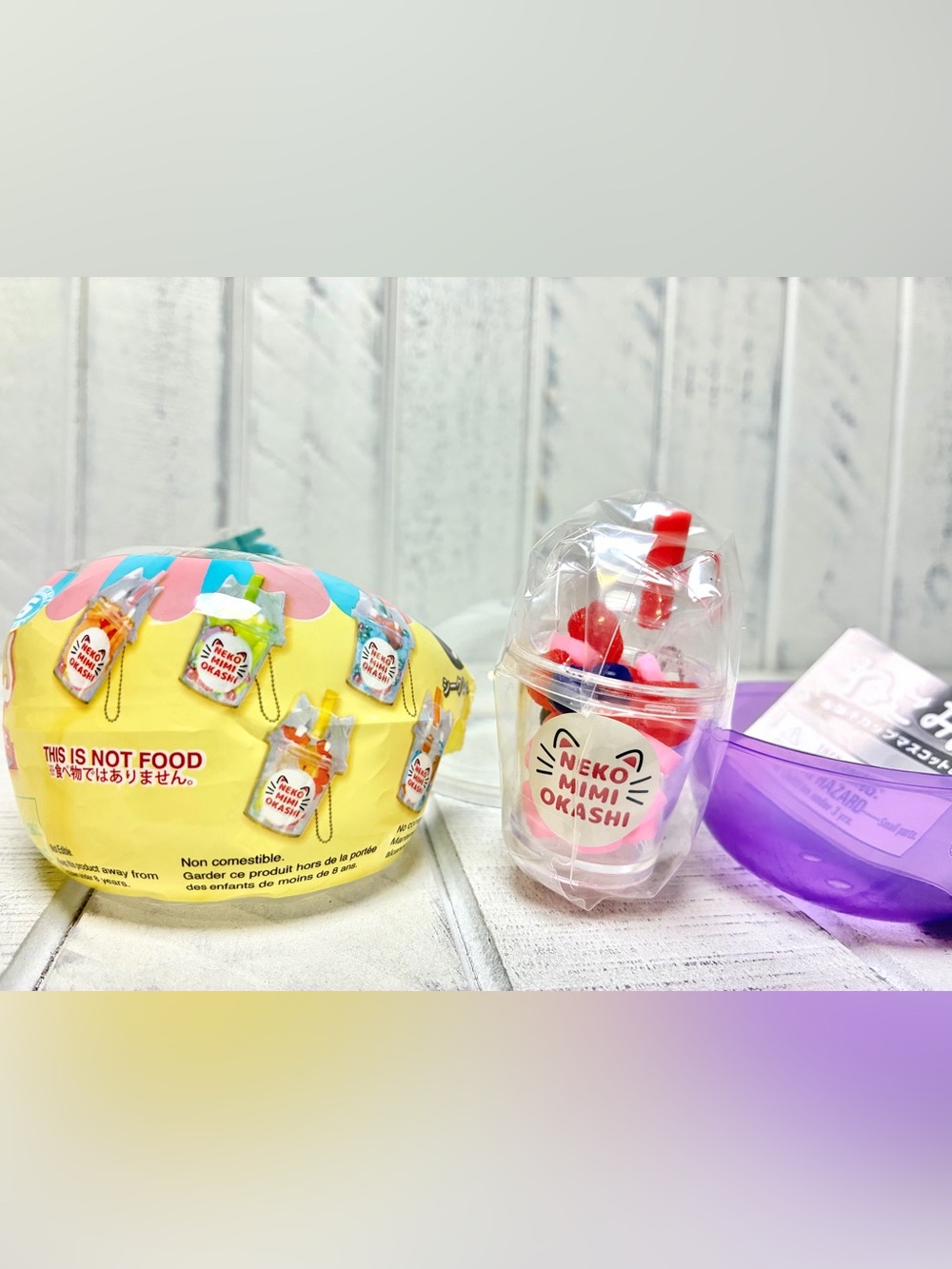 Yume Minis Boba Bops Kitty Ear Gummy Cup Secret Collectible Capsule Key Chain